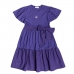 Vestido Momi Azul Laço Strass H5967
