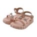 Sandália Infantil Molekinha Tiras Florais Rosa 2751101
