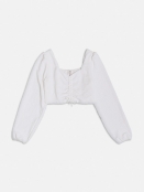 CROPPED MANGA LONGA OFF WHITE