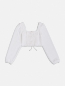 CROPPED MANGA LONGA OFF WHITE