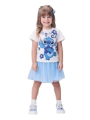Conjunto Stitch Saia de Tule Momi J6865